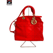  C.Dior/グランヴィル/2WAYトートバッグ/赤