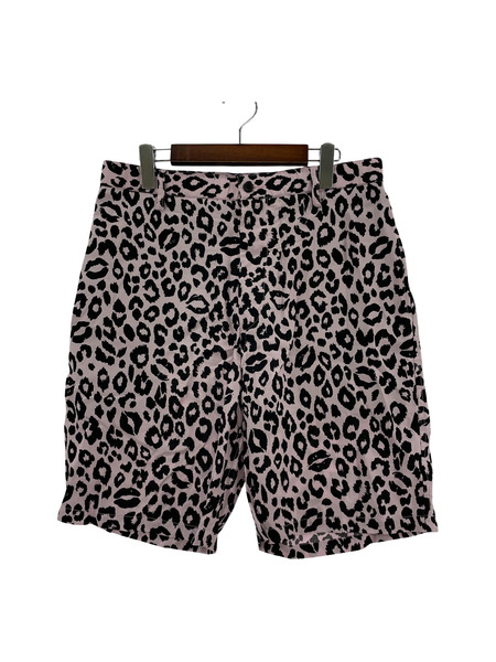 MINEDENIM Lips Leopard Print Easy Shorts