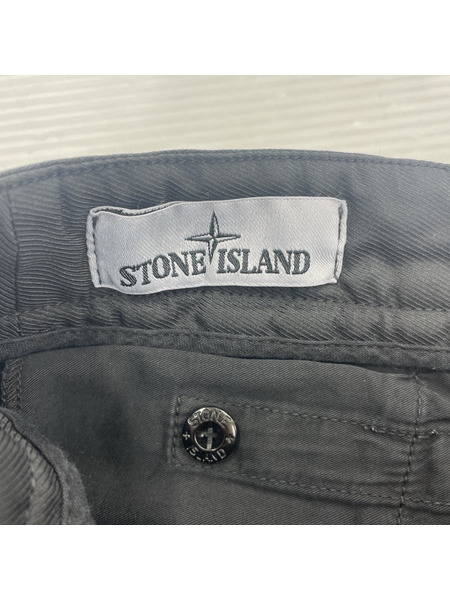 STONE ISLAND　テーパードカーゴパンツ ヴィンテージ加工 7315318L1 32 BLK