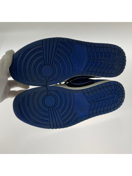 NIKE スニーカー AJ1 LOW WHITE/BLACK/BLUE 28cm