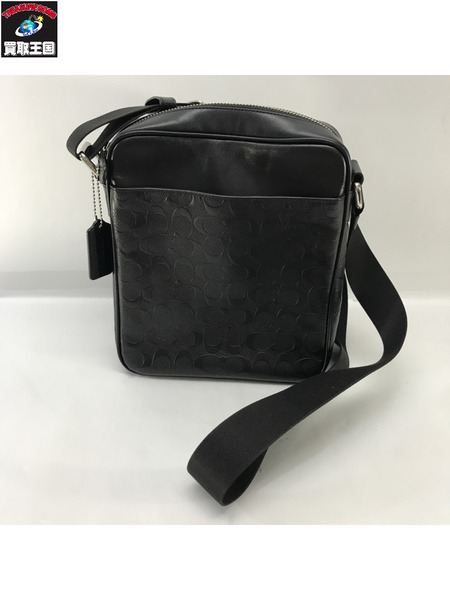 COACH ショルダーバッグ F11741 クロスグレーンレザー シグネチャー フライトバッグ