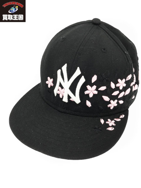 NEW ERA 桜 キャップ NY 黒[値下]