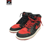 NIKE　AirJordan１　Retro OG Satin Bred/26cm/黒/赤/ナイキ