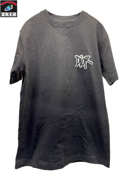 DIOR×SHAWN STUSSY 20AW ロゴワッペンTee XS ブラック 033J625I0554