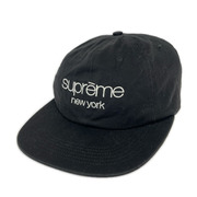 Supreme キャップ Classic Logo 6 Panel Cap/ブラック