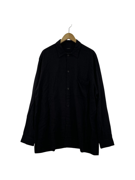 COMOLI 19SS レーヨンオープンカラーシャツ（3）BLK