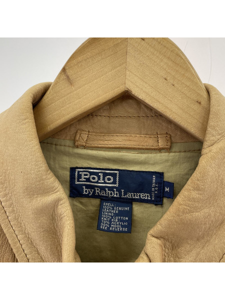 POLO RALPH LAUREN 90s レザージャケット A2 ブラウン （M）