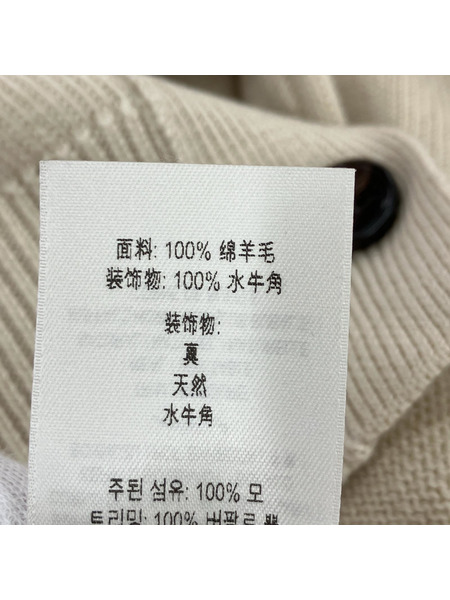 BURBERRY カーディガン チェックラベル ウールカーディガン(M)BEG[値下]