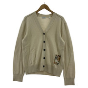 BURBERRY カーディガン チェックラベル ウールカーディガン(M)BEG[値下]