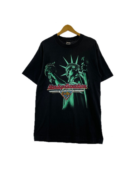 Harley-Davidson 半袖Tシャツ・カットソー 90s 自由ノ女神 Print Tee BLK L