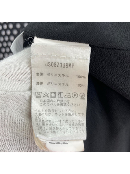 MICHAEL KORS 長袖ワンピース 総柄レザーベルトワンピース 黒