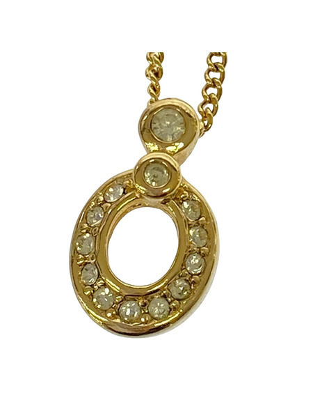 DIOR ラインストーン オーバルネックレス