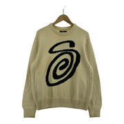 STUSSY 22AW CURLY S SWEATER Sロゴニット S ホワイト