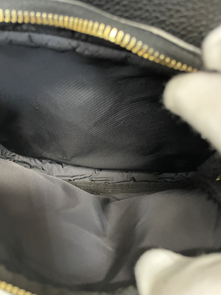 VERSACE メドゥーサ レザースリングバッグ ブラック