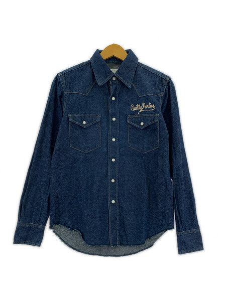 WACKO MARIA 長袖シャツ デニムウエスタンシャツ/S