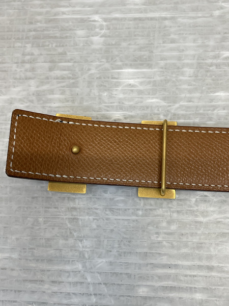 HERMES コンスタンスH レザーベルト 黒×金[値下]