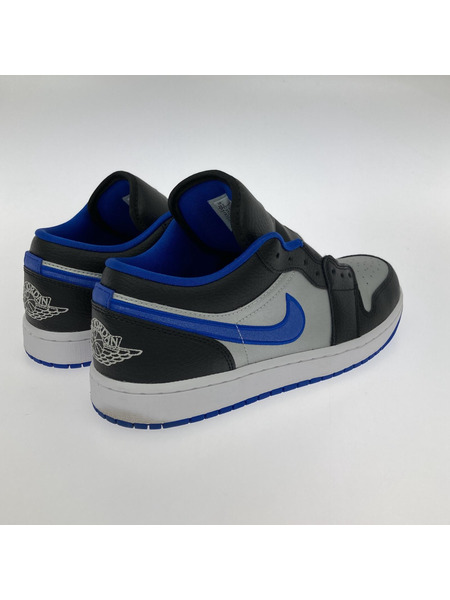 NIKE Air Jordan 1 Low Black/Game Royal/Metallic Platin 28.5