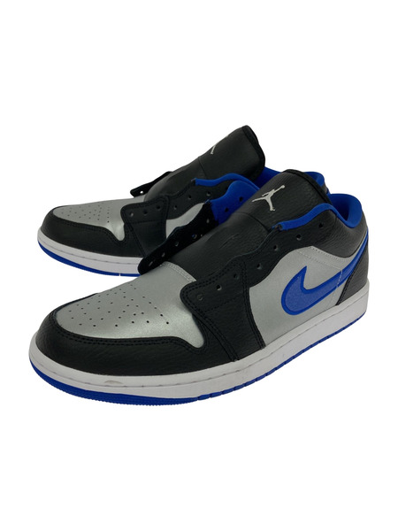 NIKE Air Jordan 1 Low Black/Game Royal/Metallic Platin 28.5