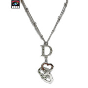 DIOR 3連ハート Dロゴネックレス