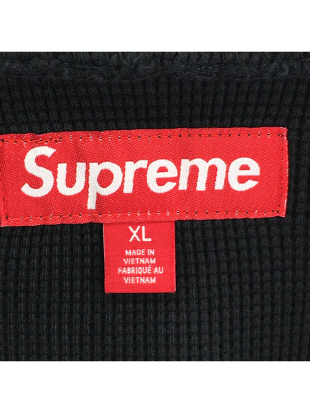 Supreme 25SS Hooded Zip Up Thermal サーマルZIPパーカー XL 黒