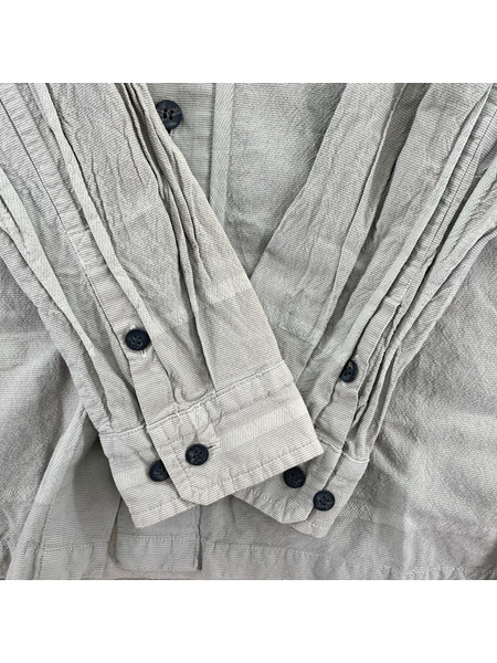 A-POC ABLE ISSEY MIYAKE フレーム柄製品染シャツ 3 ベージュ