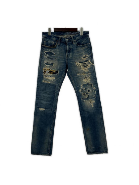 HYSTERIC GLAMOUR APR加工 スタッズデニムパンツ 02173AP15 (28)[値下]