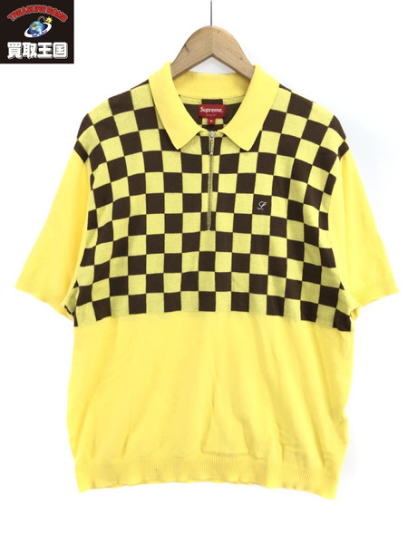 Supreme 22SS Checkerboard Zip Polo M[値下]