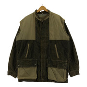 OLD・VINTAGE コーデュロイ コットン切替 ハンティングジャケット 緑 裏地有