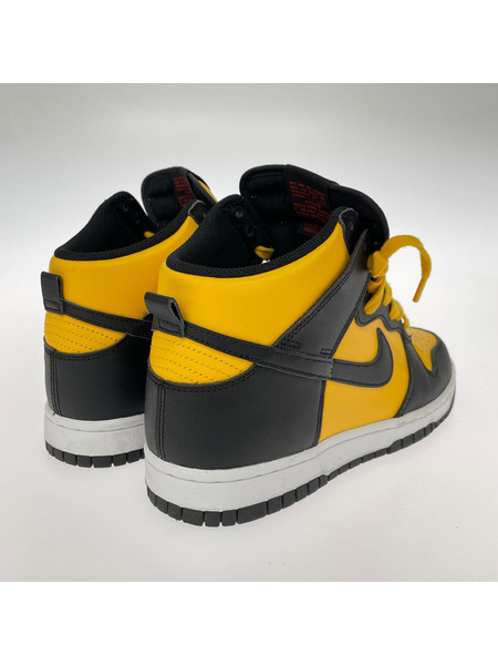 NIKE シューズ DUNK HI RETRO 26cm イエロー ブラック