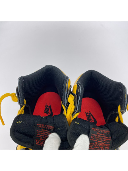 NIKE シューズ DUNK HI RETRO 26cm イエロー ブラック