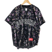 Supreme 19AW Floral Velour Baseball Jersey S