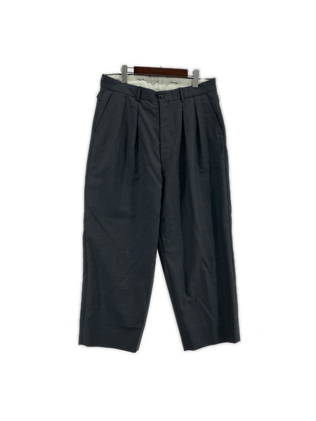 Steven Alan パンツ 2PLEATED DRESS TROUSERS グレー