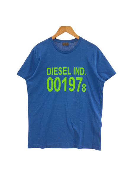 DIESEL プリントTシャツ M 青