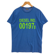 DIESEL プリントTシャツ M 青