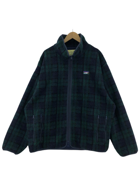 SSZ×BEAMS 22AW OVERSIZED FLEECE JACKET CHECK（M)