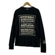 HYSTERIC GLAMOUR　プリント L/Sカットソー 黒 (S)