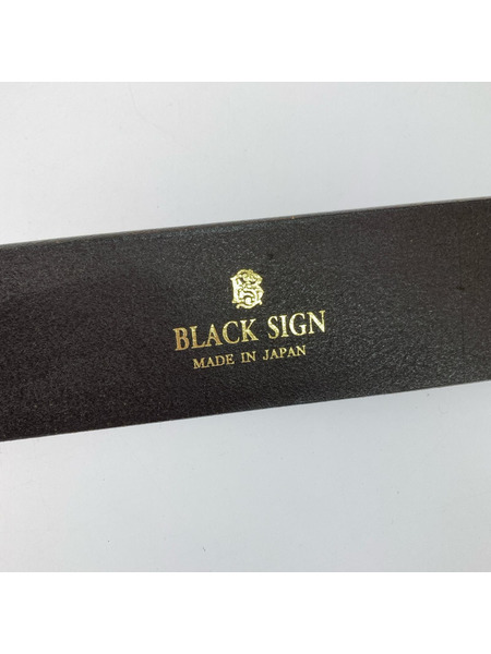 BLACK SIGN ソノ他 Plain Belt with North & Judd co., Buckle