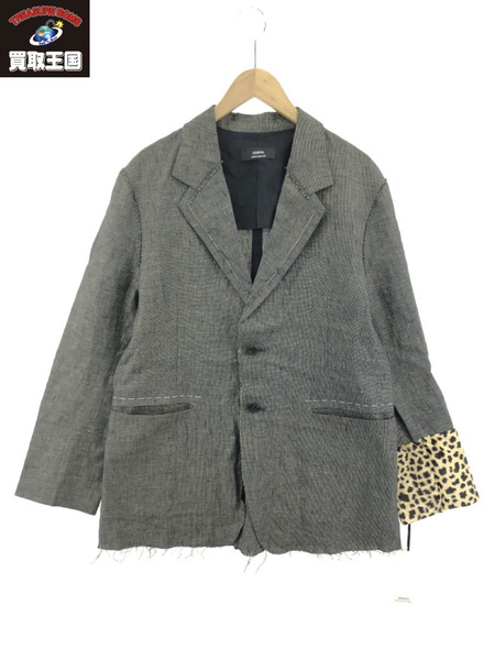 ENSOU SAL JACKET EX NAVY MIX LEOPARD グレー (M)[値下]