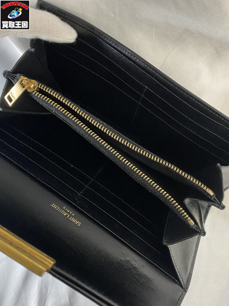 SAINT LAURENT ラージフラップウォレット BLK