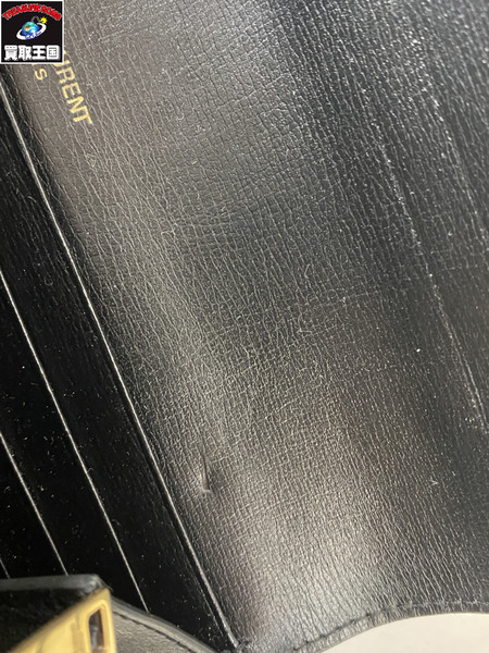 SAINT LAURENT ラージフラップウォレット BLK