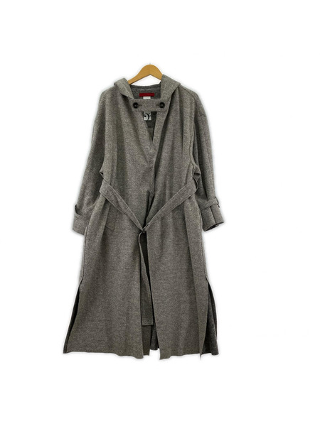nota della mano sinistra ジャケット バックプリーツウールコート/グレー