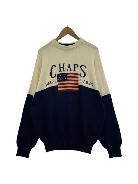 90s CHAPS RALPH LAUREN 星条旗 ニット L