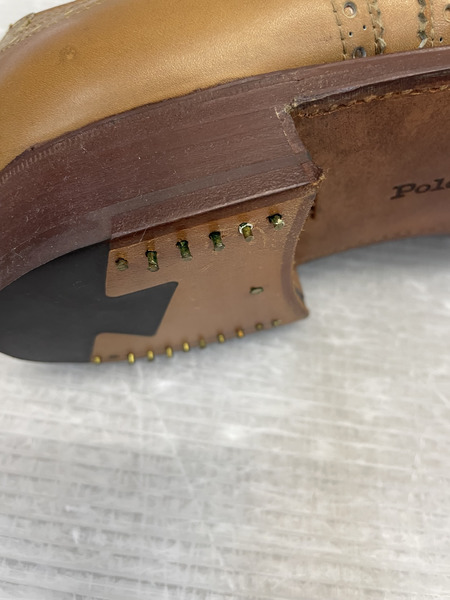 POLO RALPH LAUREN 日本製 ウイングチップレザーシューズ 24EE 茶