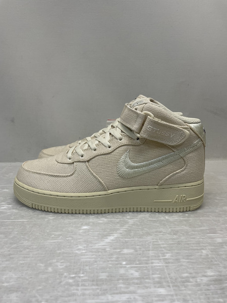 NIKE×STUSSY AIR FORCE 1 MID FOSSIL STONE 28cm DJ7841-200