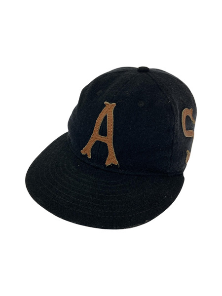 A BATHING APE EBBETS FIELD FLANNELS ASNKA USA製/パッチウールキャップ