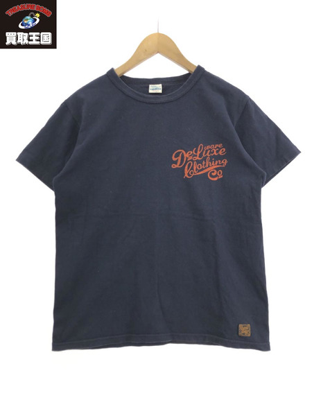 DELUXE(Deluxe Clothing) S S プリントTEE M ブラック[値下]