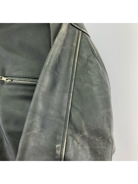 OLD・VINTAGE レザージャケット MHR シングルライダースジャケット ブラック
