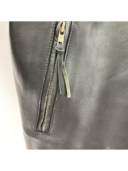 OLD・VINTAGE レザージャケット MHR シングルライダースジャケット ブラック
