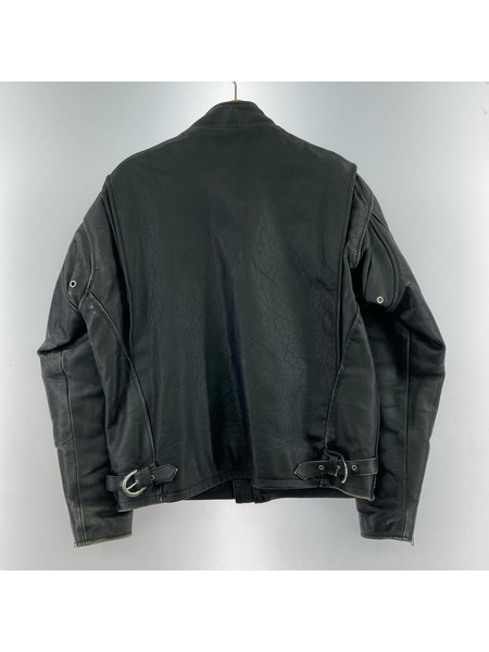 OLD・VINTAGE レザージャケット MHR シングルライダースジャケット ブラック