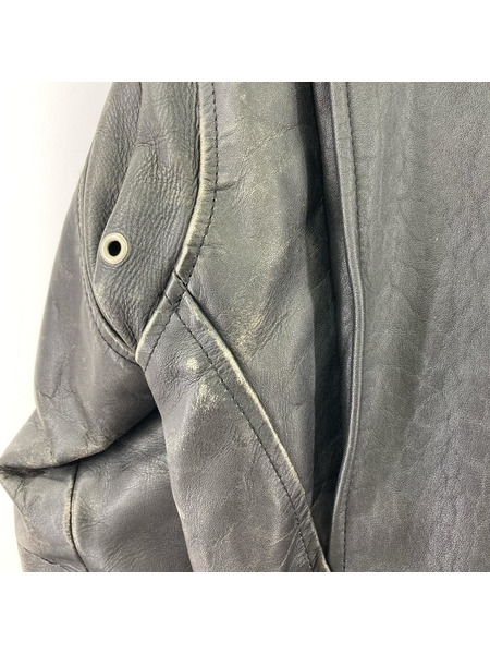 OLD・VINTAGE レザージャケット MHR シングルライダースジャケット ブラック